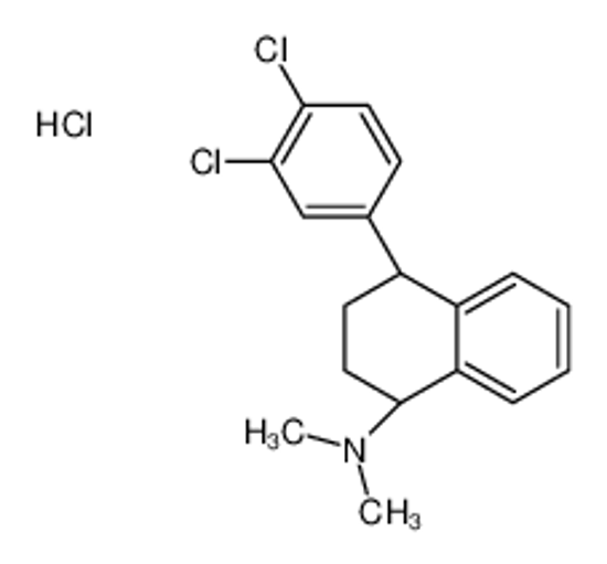 Picture of (1R,4S)-4-(3,4-dichlorophenyl)-N,N-dimethyl-1,2,3,4-tetrahydronaphthalen-1-amine,hydrochloride