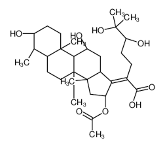 Picture of (2Z)-2-[(3R,4S,5S,8S,9S,10S,11R,13R,14S,16R)-16-acetyloxy-3,11-dihydroxy-4,8,10,14-tetramethyl-2,3,4,5,6,7,9,11,12,13,15,16-dodecahydro-1H-cyclopenta[a]phenanthren-17-ylidene]-5,6-dihydroxy-6-methylheptanoic acid