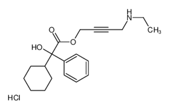 Picture of 4-(ethylamino)but-2-ynyl (2S)-2-cyclohexyl-2-hydroxy-2-phenylacetate,hydrochloride