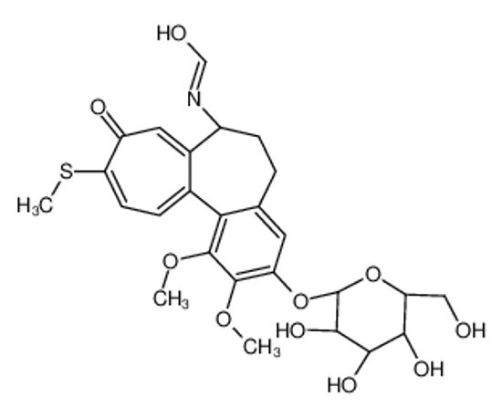 Picture of N-[(7S)-1,2-dimethoxy-10-methylsulfanyl-9-oxo-3-[(2S,3R,4S,5S,6R)-3,4,5-trihydroxy-6-(hydroxymethyl)oxan-2-yl]oxy-6,7-dihydro-5H-benzo[a]heptalen-7-yl]formamide