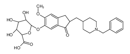 Imagem de (2S,3S,4S,5R,6S)-6-[[2-[(1-benzylpiperidin-4-yl)methyl]-6-methoxy-3-oxo-1,2-dihydroinden-5-yl]oxy]-3,4,5-trihydroxyoxane-2-carboxylic acid