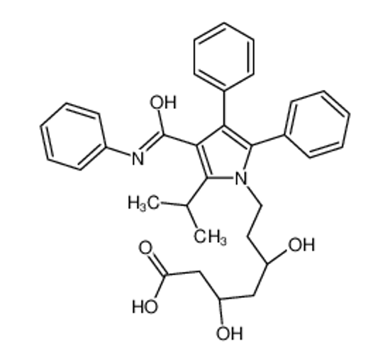 Picture of (3R,5R)-7-[2,3-diphenyl-4-(phenylcarbamoyl)-5-propan-2-ylpyrrol-1-yl]-3,5-dihydroxyheptanoic acid