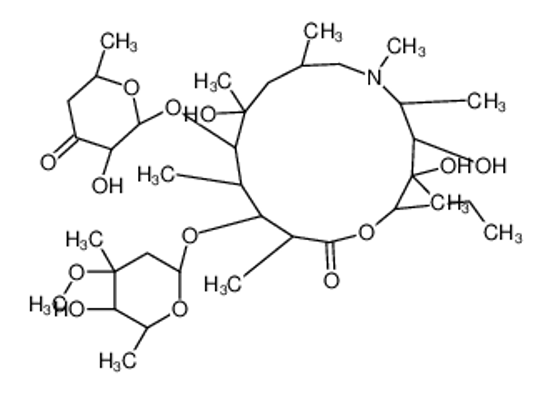 Изображение (2R,3S,4R,5R,8R,10R,11R,12S,13S,14R)-2-ethyl-3,4,10-trihydroxy-13-[(2R,4R,5S,6S)-5-hydroxy-4-methoxy-4,6-dimethyloxan-2-yl]oxy-11-[(2S,3S,6R)-3-hydroxy-6-methyl-4-oxooxan-2-yl]oxy-3,5,6,8,10,12,14-heptamethyl-1-oxa-6-azacyclopentadecan-15-one