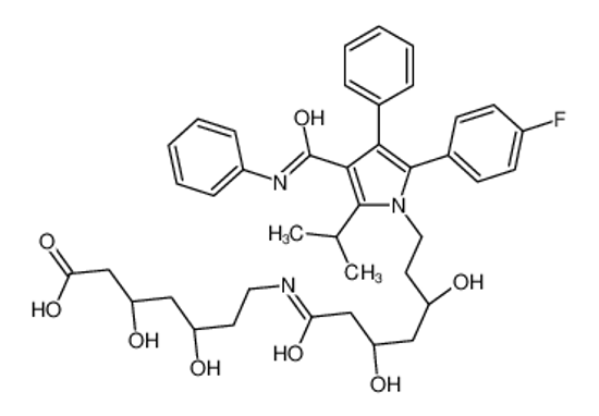 Picture of (3R,5R)-7-[[(3R,5R)-7-[2-(4-fluorophenyl)-3-phenyl-4-(phenylcarbamoyl)-5-propan-2-ylpyrrol-1-yl]-3,5-dihydroxyheptanoyl]amino]-3,5-dihydroxyheptanoic acid