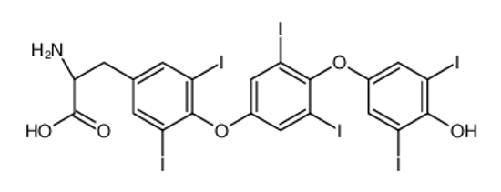 Picture of (2S)-2-amino-3-[4-[4-(4-hydroxy-3,5-diiodophenoxy)-3,5-diiodophenoxy]-3,5-diiodophenyl]propanoic acid