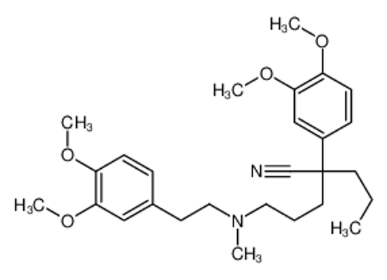 Picture of 2-(3,4-dimethoxyphenyl)-5-[2-(3,4-dimethoxyphenyl)ethyl-methylamino]-2-propylpentanenitrile