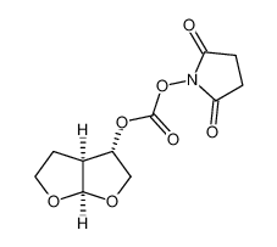 Picture of 2,5-dioxopyrrolidin-1-yl ((3S,3aS,6aR)-hexahydrofuro[2,3-b]furan-3-yl) carbonate