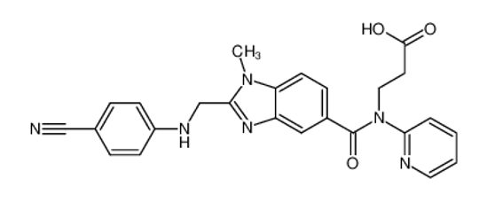 Picture of 3-({2-[(4-Cyano-phenylamino)-methyl]-1-methyl-1H-benzoimidazole-5-carbonyl}-pyridin-2-yl-amino)-propionic acid