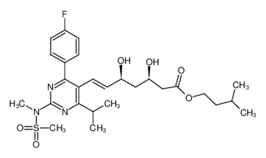 Picture of (3R,5S,6E)-7-[4-(4-flurophenyl)-6-(1-methylethyl)-2-[methyl(methylsulfonyl)amino]-5-pyrimidyl]-3,5-dihydroxy-6-heptenoic acid 3-methylbutanolate