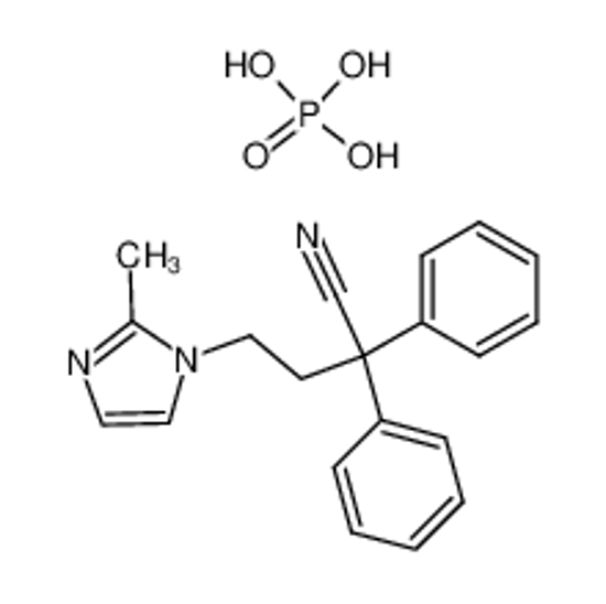 Picture of 4-(2-methylimidazole -1-yl)-2,2-diphenylbutyronitrile phosphate