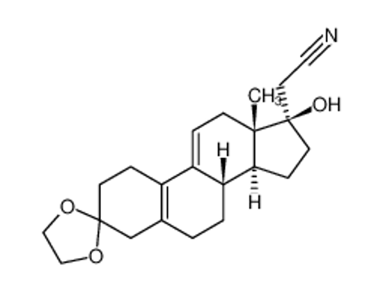 Изображение 17α-cyanomethyl-17β-hydroxy-estra-5(10),9(11)-dien-3-one 3-ethylene ketal