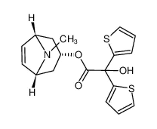 Picture of (1R,3S,5S)-2'-hydroxy-2',2'-di(thiophen-2''-yl)acetic acid 8-methyl-8-azabicyclo[3.2.1]oct-6-en-3-yl ester