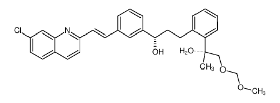 Imagem de (1S)-1-(3-((E)-2-(7-chloroquinolin-2-yl)vinyl)phenyl)-3-(2-(2-hydroxy-1-(methoxymethoxy)propan-2-yl)phenyl)propan-1-ol