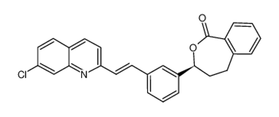 Picture of (3S)-3-[3-[(E)-2-(7-chloro-2-quinolinyl)ethenyl]phenyl]-4,5-dihydro-3H-benzo[c]oxepin-1-one