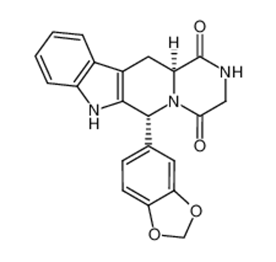 Picture of (6R,12aS)-6-benzo[1,3]dioxol-5-yl-2,3,6,7,12,12a-hexahydropyrazino[1',2':1,6]pyrido[3,4-b]indole-1,4-dione