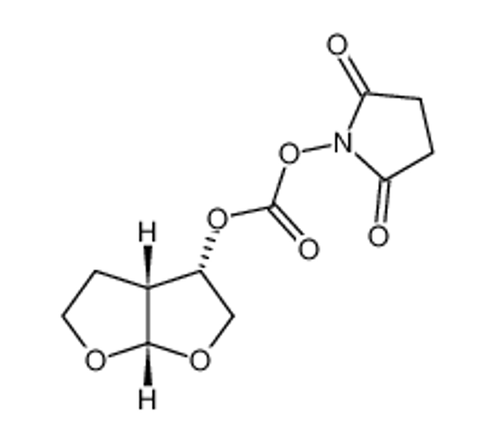 Picture of 2,5-dioxopyrrolidin-1-yl ((3S,3aR,6aS)-hexahydrofuro[2,3-b]furan-3-yl) carbonate