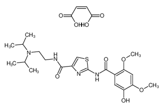 Imagem de 2-[N-(5-Hydroxy-2,4-dimethoxybenzoyl)amino]-4-[(2-diisopropylaminoethyl)aminocarbonyl]-1,3-thiazole maleate