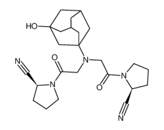 Изображение (2S)-1-{[{2[(2S)-2-cyanopyrrolidin-1-yl]-2-oxoethyl}[(3-hydroxytricyclo[3.3.1.1(3,7)]dec-1-yl)amino]]acetyl}pyrrolidine-2-carbonitrile
