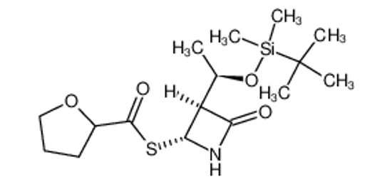Picture of S-((2R,3S)-3-((R)-1-((tert-butyldimethylsilyl)oxy)ethyl)-4-oxoazetidin-2-yl) tetrahydrofuran-2-carbothioate