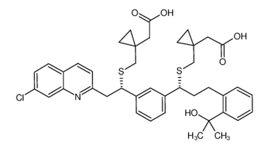 Изображение [R,E]-[[1-[3-[2-(7-chloro-2-quinolinyl)-2-(R)-[(carboxymethyl)cyclopropyl]methyl]thio]ethyl]phenyl]-3-[[[[2-(1-hydroxy-1-methylethyl)phenyl]propyl]thio]methyl]-cyclopropane acetic acid