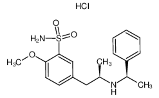 Picture of R,R-2-methoxy-5-[2-(1-phenylethylamino)-propyl] benzenesulfonamide hydrochloride