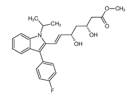 Picture of methyl [3R,5S-(E)]-[3-(4-fluorophenyl)-1-(1-methylethyl)-1H-indol-2-yl]-3,5-dihydroxy-6-heptenoate