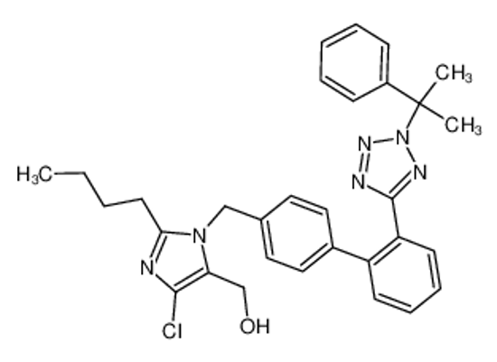 Picture of (2-butyl-5-chloro-3-{2'-[2-(1-methyl-1-phenyl-ethyl)-2H-tetrazol-5-yl]-biphenyl-4-ylmethyl}-3H-imidazol-4-yl)-methanol