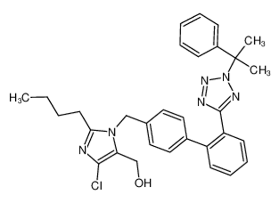 Изображение (2-butyl-5-chloro-3-{2'-[2-(1-methyl-1-phenyl-ethyl)-2H-tetrazol-5-yl]-biphenyl-4-ylmethyl}-3H-imidazol-4-yl)-methanol