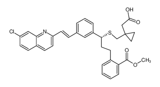 Picture of [R,E]-1-[[[1-[3-[2-(7-chloro-2-quinolinyl)ethenyl]phenyl]-3-[2-(methoxycarbonyl)phenyl]propyl]thio]methyl]-cyclopropane acetic acid