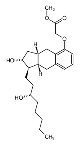 Picture of 2-((1R,2R,3aS,9aS)-2-hydroxy-1-(S)-3-hydroxyoctyl)-2,3,3a,4,9,9a-hexahydro-1H-cyclopenta[b]naphthalene-5-yloxylacetic acid methyl ester
