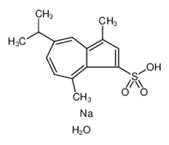Picture of 1-Azulenesulfonic acid, 3,8-dimethyl-5-(1-methylethyl)-, sodium salt, hydrate (2:2:1)