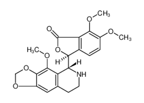 Picture of 1(3H)-Isobenzofuranone, 6,7-dimethoxy-3-[(5R)-5,6,7,8-tetrahydro-4-methoxy-1,3-dioxolo[4,5-g]isoquinolin-5-yl]-, (3S)-