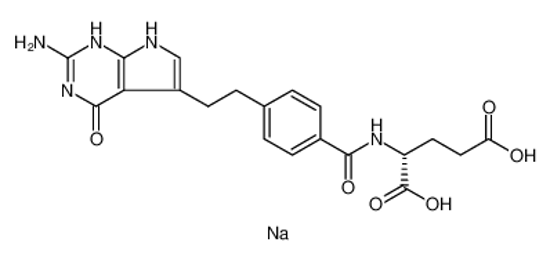 Picture of D-Glutamic acid, N-[4-[2-(2-amino-4,7-dihydro-4-oxo-3H-pyrrolo[2,3-d]pyrimidin-5-yl)ethyl]benzoyl]-, disodium salt