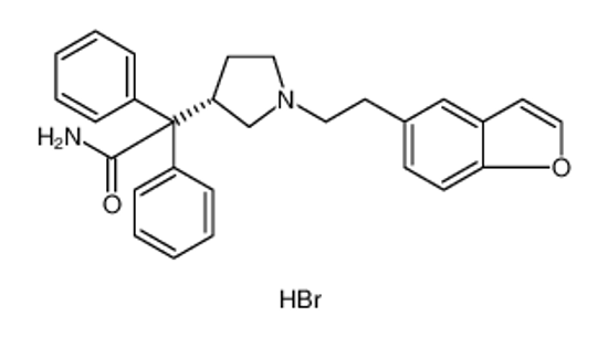 Изображение 3-Pyrrolidineacetamide, 1-[2-(5-benzofuranyl)ethyl]-α,α-diphenyl-, hydrobromide , (3S)-
