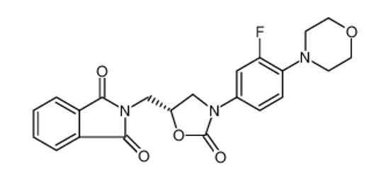 Picture of 1H-Isoindole-1,3(2H)-dione, 2-[[(5R)-3-[3-fluoro-4-(4-morpholinyl)phenyl]-2-oxo-5-oxazolidinyl]methyl]-