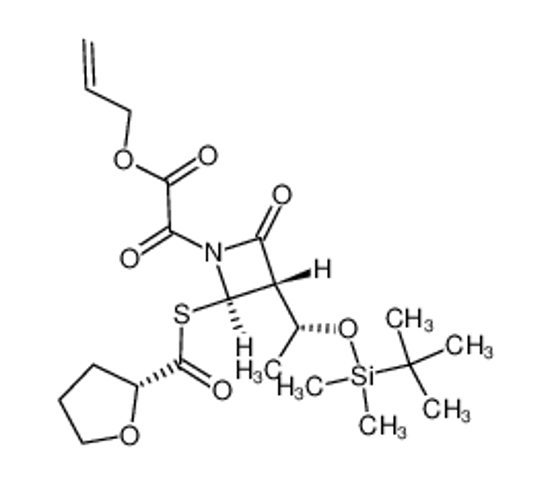 Picture of (3S,4R)-1-(allyloxy)oxoacetyl-3-((R)-1-hydroxyethyl)-4-((R)-2-tetrahydrofuranyl)carbonylthio-azetidin-2-one