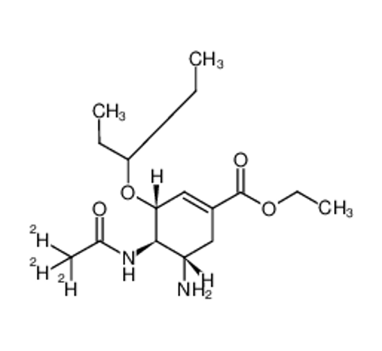 Picture of ethyl (3R,4R,5S)-4-(acetamido-2,2,2-d3)-5-amino-3-(pentan-3-yloxy)cyclohex-1-ene-1-carboxylate