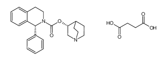 Imagem de (3R)-1-azabicyclo[2.2.2]oct-3-yl (1R)-3,4-dihydro-1-phenyl-2(1H)-isoquinoline carboxylate succinate