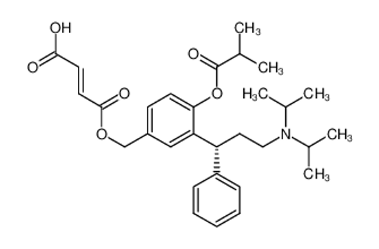 Picture of (2E)-4-[(3-(3-diisopropylamino-1-phenylpropyl)-4-(2-isobutyroyloxyphenyl))methoxy]-4-oxobut-2-enoic acid