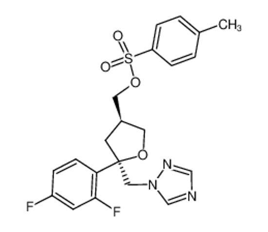 Picture of (2R-trans)-2-(2,4-difluorophenyl)-4-[[(4-methylphenyl)sulfonyloxy]methyl]-2-[(1H-1,2,4-triazol-1-yl)methyl]tetrahydrofuran