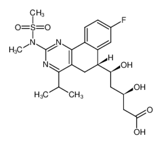 Picture of (3R,5S)-5-((R)-8-fluoro-4-isopropyl-2-(N-methylmethylsulfonamido)-5,6-dihydrobenzo[h]quinazolin-6-yl)-3,5-dihydroxypentanoic acid