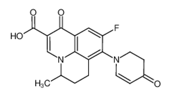 Изображение 9-fluoro-6,7-dihydro-5-methyl-1-oxo-8-(4-oxo-1,2,3,4-tetrahydro-1-pyridyl)-1H,5H-benzo[i,j]quinolizine-2-carboxylic acid