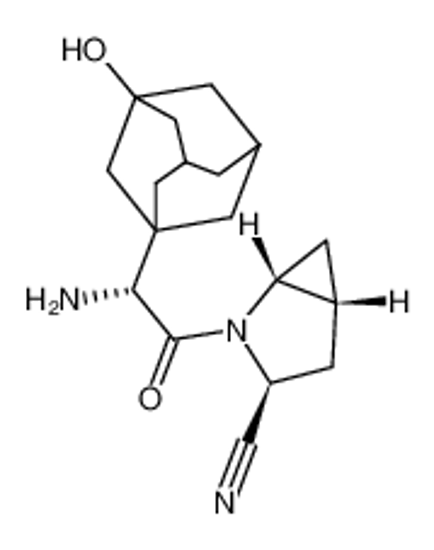 Picture of (R)-3-hydroxyadamantylglycine-L-trans-4,5-methanoprolinenitrile