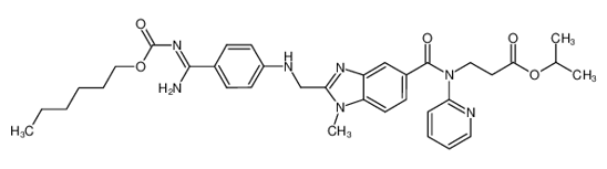 Picture of isopropyl 3-(2-(((4-(N'-((hexyloxy)carbonyl)carbamimidoyl)phenyl)amino)methyl)-1-methyl-N-(pyridin-2-yl)-1H-benzo[d]imidazole-5-carboxamido)propanoate