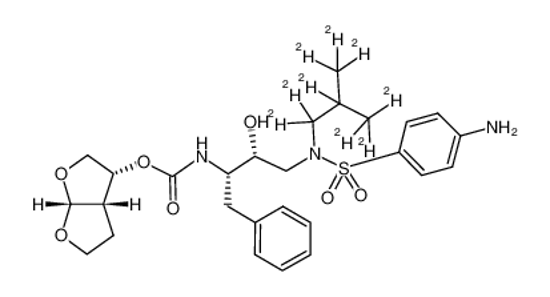 Picture of (3R,3aS,6aR)-hexahydrofuro[2,3-b]furan-3-yl (2S,3R)-4-(4-amino-N-(isobutyl-d9)-phenylsulfonamido)-3-hydroxy-1-phenylbutan-2-ylcarbamate