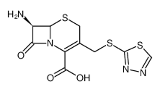 Picture of (6R)-7t-amino-8-oxo-3-[1,3,4]thiadiazol-2-ylsulfanylmethyl-(6rH)-5-thia-1-aza-bicyclo[4.2.0]oct-2-ene-2-carboxylic acid