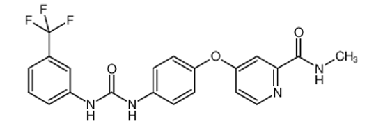 Picture of 4-[4-[[[[3-(trifluoromethyl)phenyl]amino]carbonyl]amino]phenoxy]-N-methylpyridine-2-carboxamide