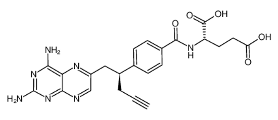 Picture of (2S)-2-[[4-[(1S)-1-[(2,4-diaminopteridin-6-yl)methyl]but-3-ynyl]benzoyl]amino]pentanedioic acid