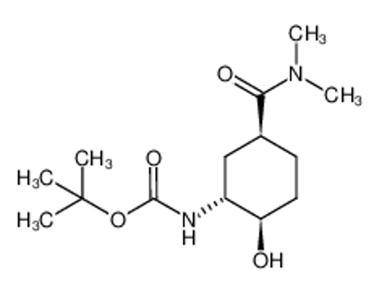 Picture of tert-butyl {(1R,2R,5S)-5-[(dimethylamino)carbonyl]-2-hydroxycyclohexylcarbonyl}carbamate