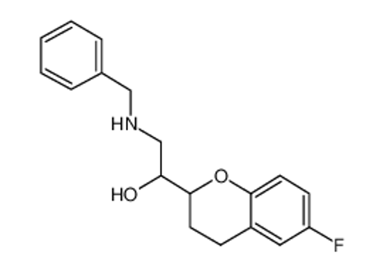 Изображение (+/-)-[1S*(R*)]-6-fluoro-3,4-dihydro-α-[[(phenylmethyl)amino]methyl]-2H-1-benzopyran-2-methanol